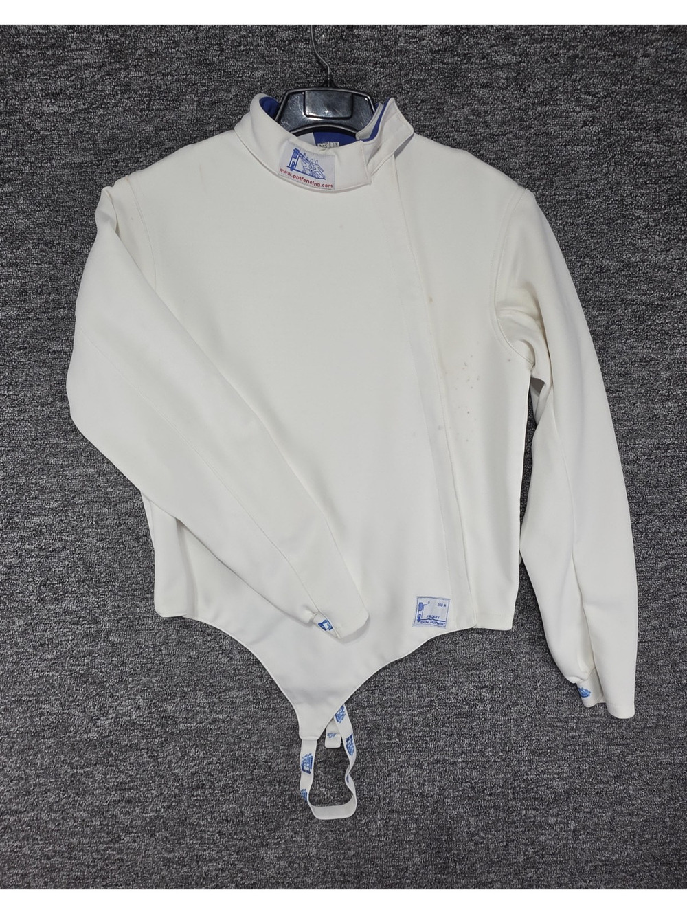 PBT 350N Fencing Jacket White Size 22 Torso Cotton Polyester Unisex Adults